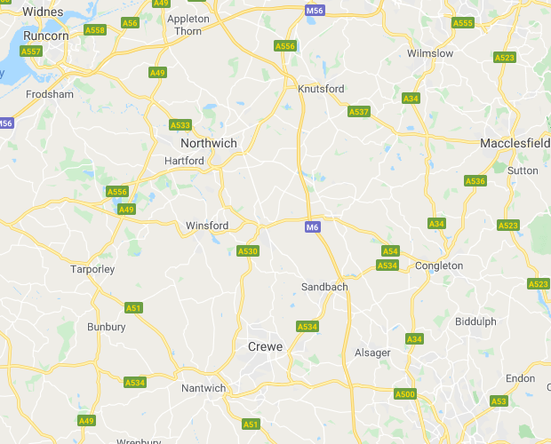 Map of Cheshire