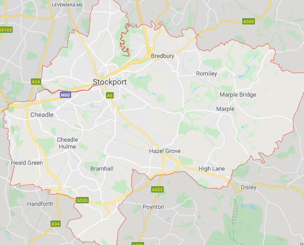 Map of Stockport